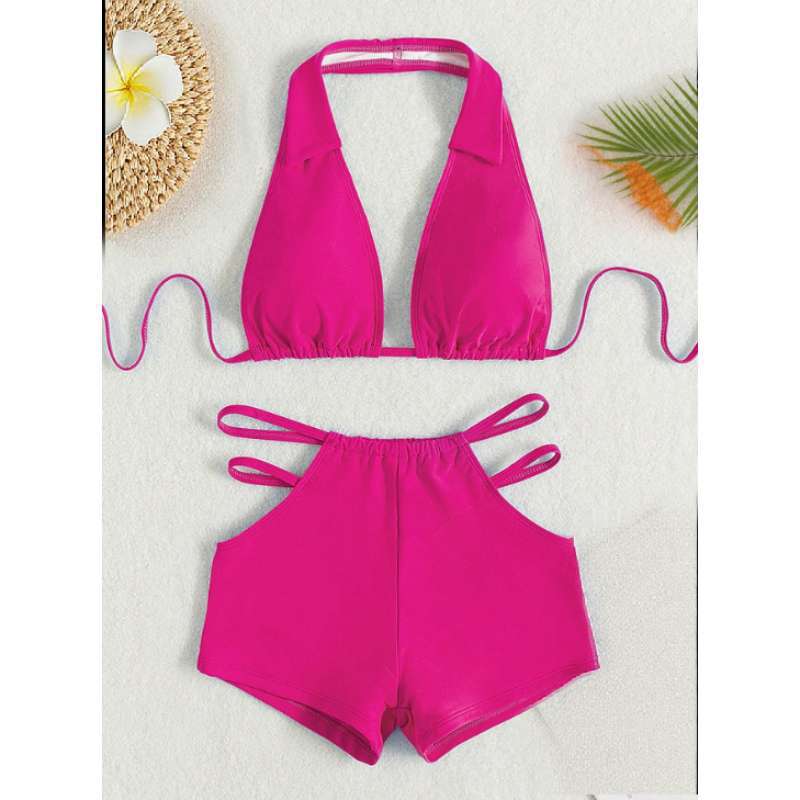 Damen Sport-Bikini mit hohem Bund und verstellbaren Trägern Drune