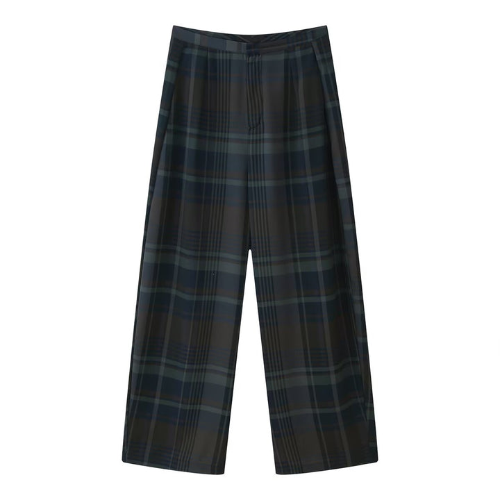 Damen Karottenhose mit modernem Karomuster und entspanntem Schnitt Drune