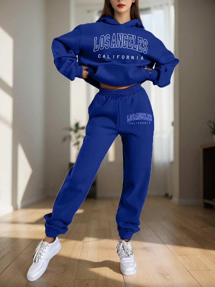 Damen Freizeit Hoodie und Jogginghose Set Drune