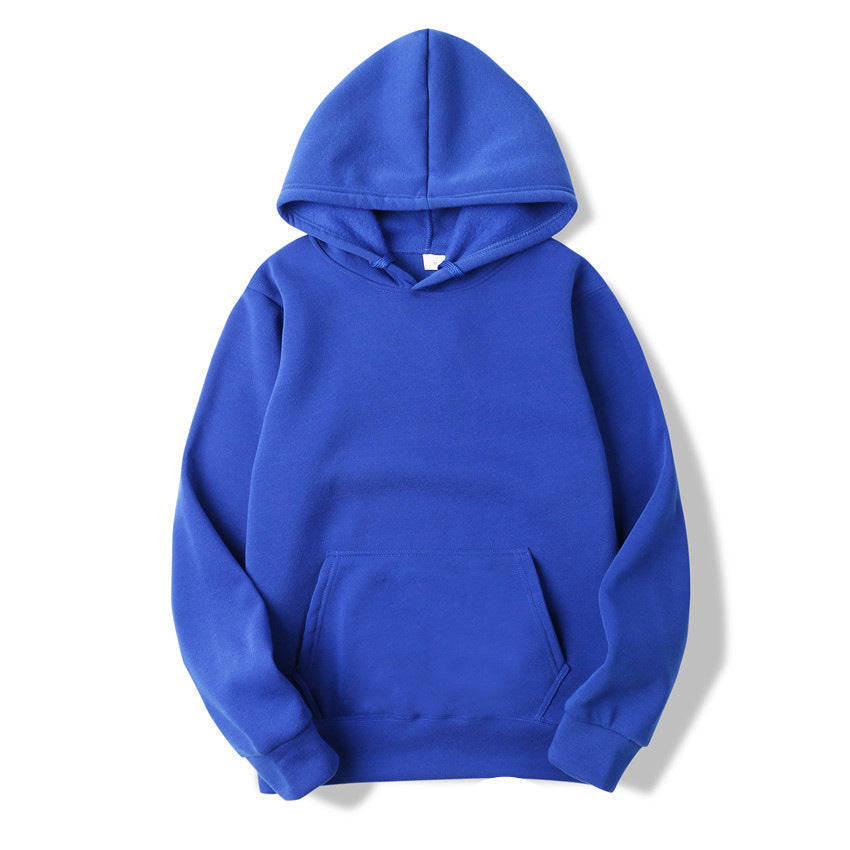 Unisex minimalistischer Kapuzenpullover ohne Reißverschluss mit innen angerautem French-Terry und integrierter Kängurutasche Drune