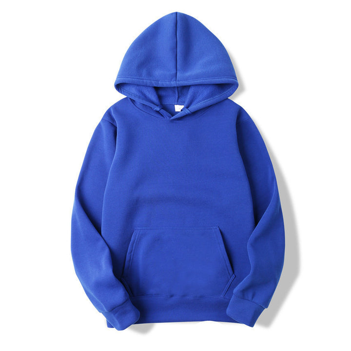 Unisex minimalistischer Kapuzenpullover ohne Reißverschluss mit innen angerautem French-Terry und integrierter Kängurutasche Drune
