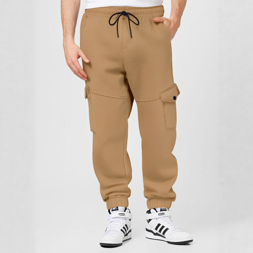 Herren Sportliche Cargo-Jogginghose mit Taschen und elastischem Bund Drune