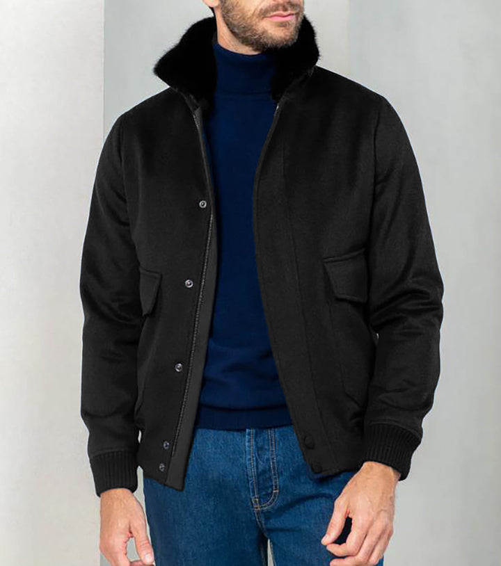 Herren stilvolle Übergangsjacke mit weichem Kragen und praktischen Eingrifftaschen Drune