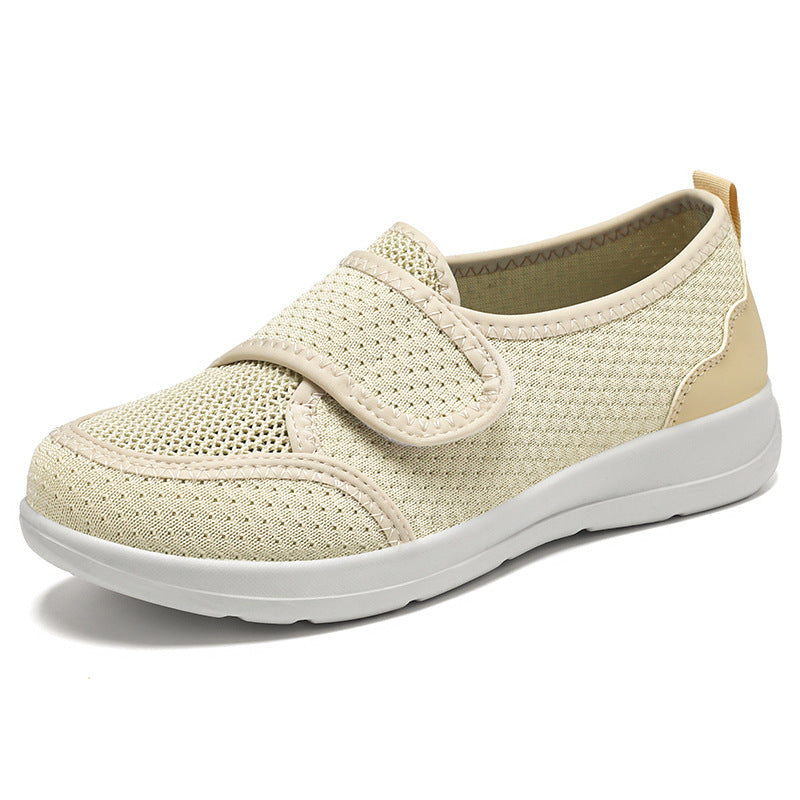 Damen Bequeme Slip-On Sportschuhe mit elastischem Klettverschluss und atmungsaktivem Mesh-Obermaterial Drune