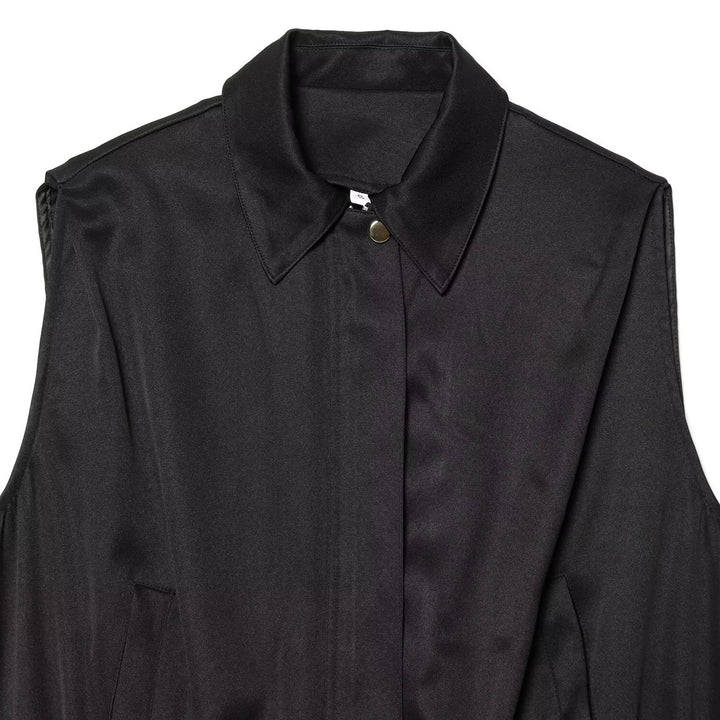 Damen ärmellose Utility-Weste mit seitlichen Taschen und elastischem Bund Drune