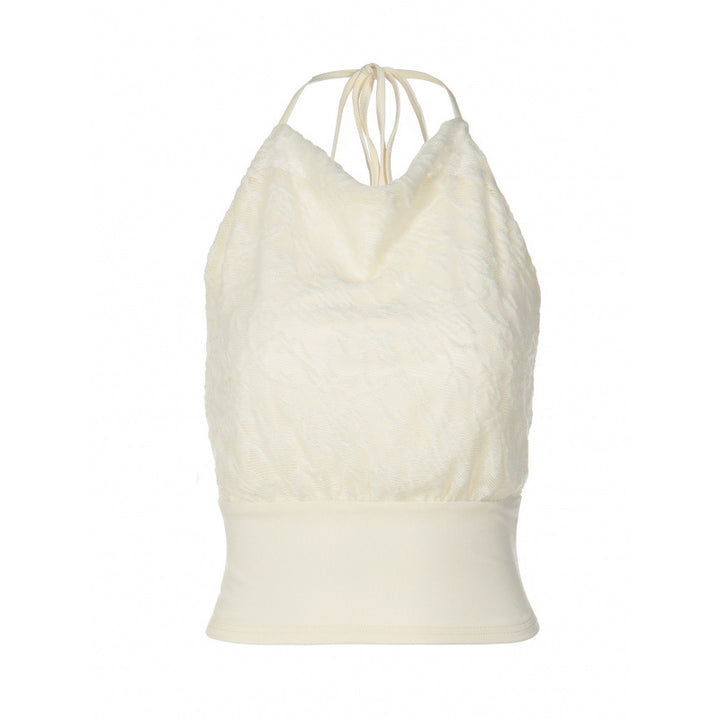 Damen Elegantes Spaghetti-Träger-Top mit floralem Jacquard-Muster und schmaler Passform Drune