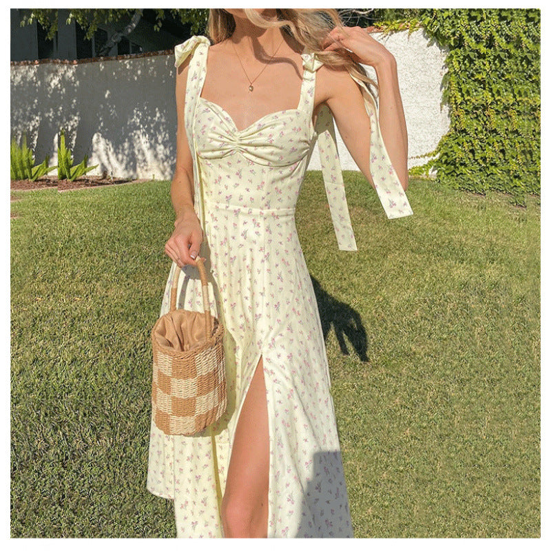 Damen Sommerkleid mit romantischem Blumenmuster Drune