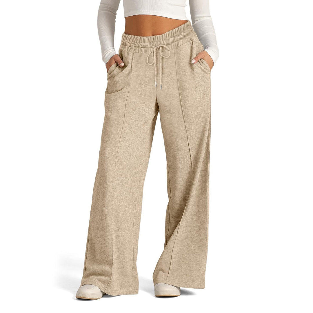 Damen Bequeme weite Freizeithose mit elastischem Bund und praktischen Taschen Drune