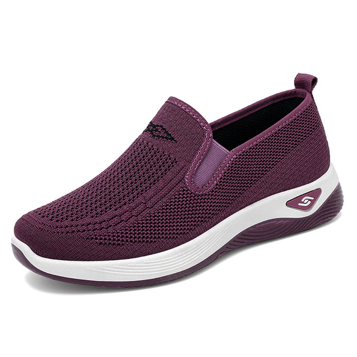 Damen nan gestrickter Slip-On Komfortsneaker mit elastischem Einstieg und Memory-Schaum-Fußbett Drune