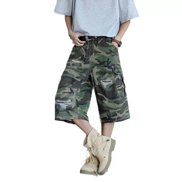 Herren Cargo-Shorts mit robustem Camouflage-Design und vielseitigen Taschen Drune
