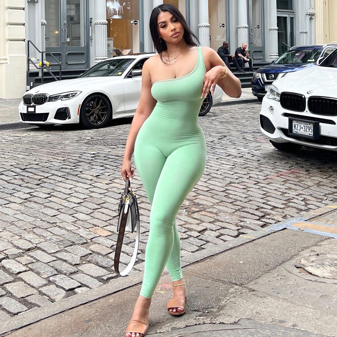 Damen Figurumspielender Bodysuit mit asymmetrischem Design Drune
