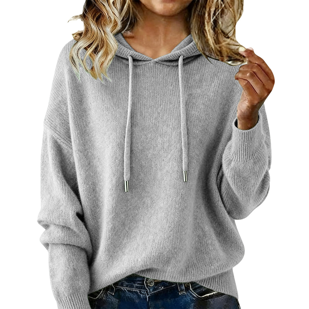 Damen Oversized Kapuzensweatshirt mit texturiertem Design und Kordelzug Drune