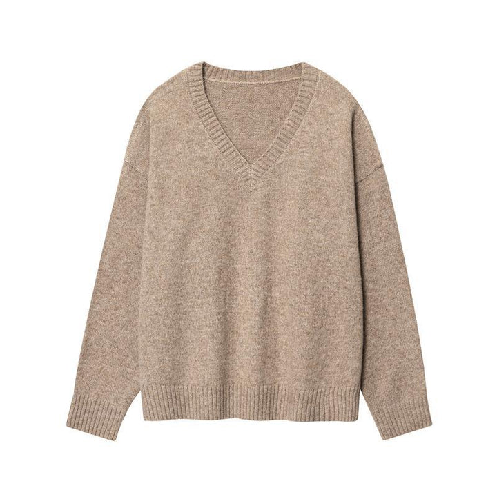 Damen Kaschmir-V-Ausschnitt Pullover Drune