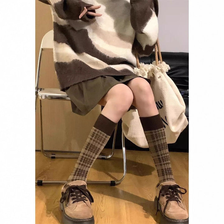 Damen Kuscheliger Oversized-Pullover mit modernen Farbverläufen Drune