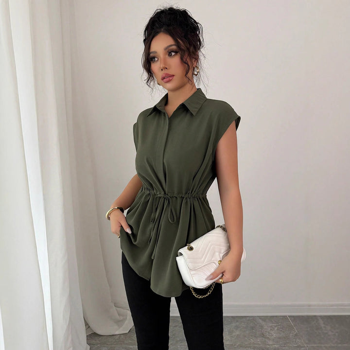 Damen lässige Bluse mit tailliertem Schnitt Drune