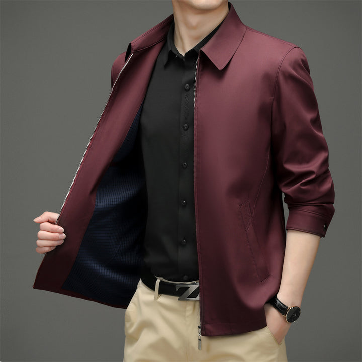 Herren modische Übergangsjacke mit hohem Kragen und funktionalen Reißverschluss-Taschen Drune