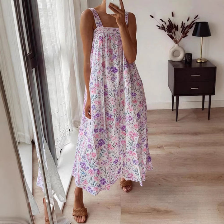 Damen Maxikleid mit floralem Muster und luftiger Passform Drune