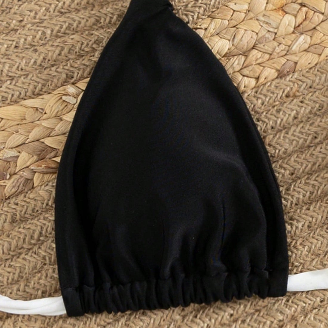 Damen Triangel-Bikini mit verstellbaren Trägern und femininem Bindedetail Drune