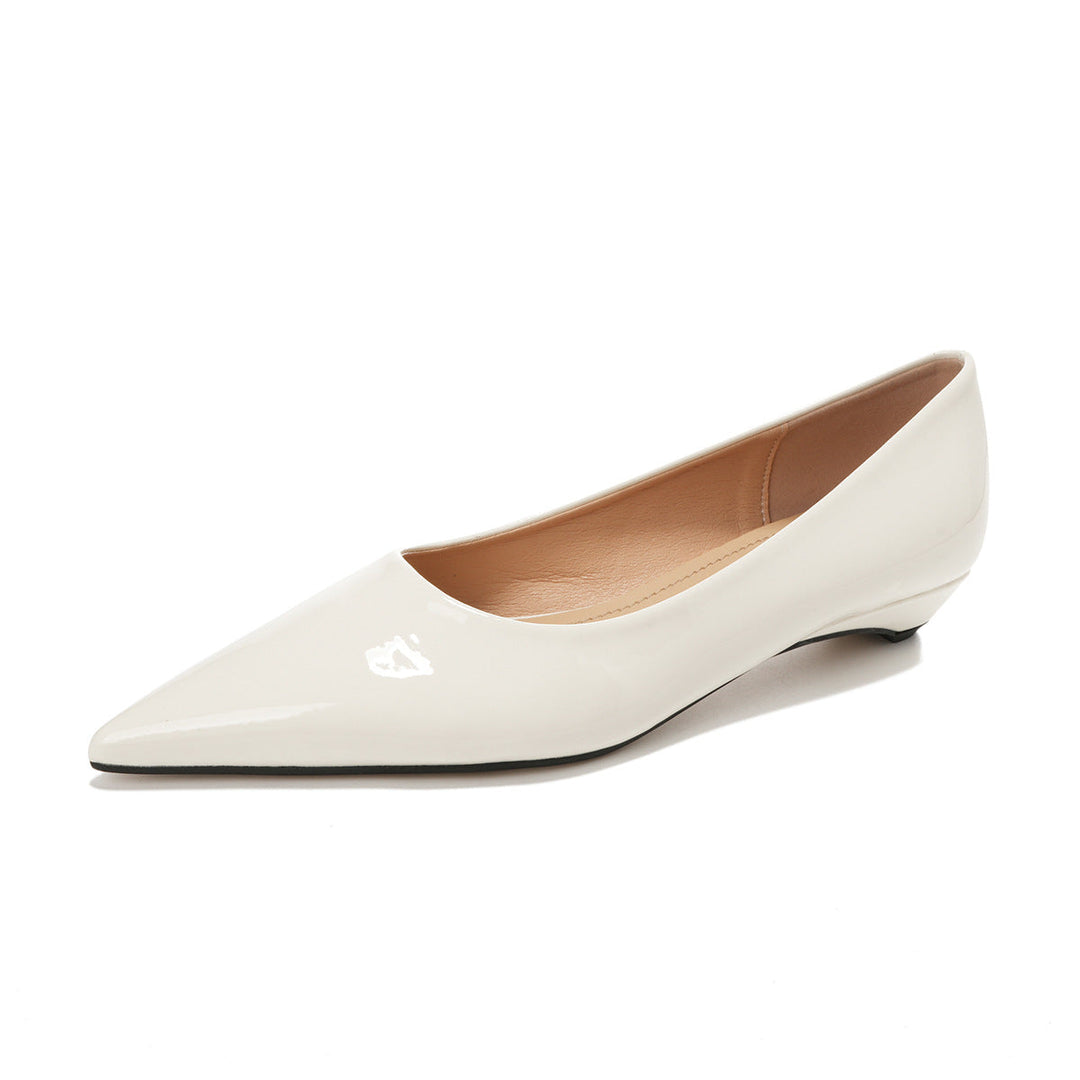 Damen spitze Ballerinas mit glänzendem Lackfinish und elegantem Design Drune
