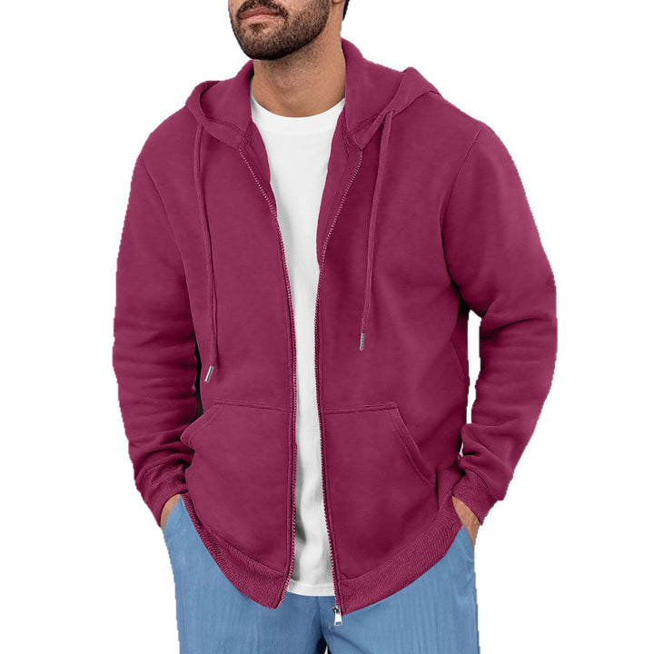Herren lässige Kapuzenjacke mit atmungsaktivem Sweatstoff und praktischen Taschen Drune