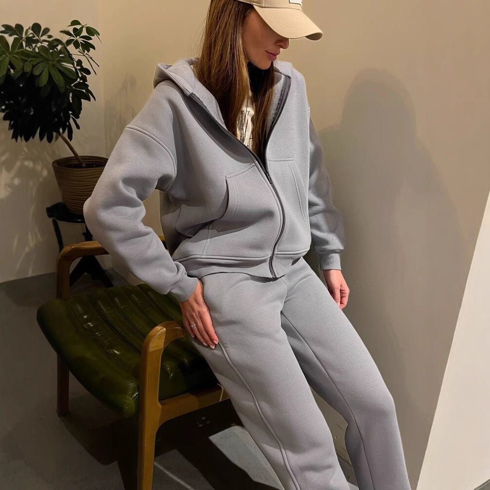 Damen gemütlicher Fleece Freizeitanzug Drune