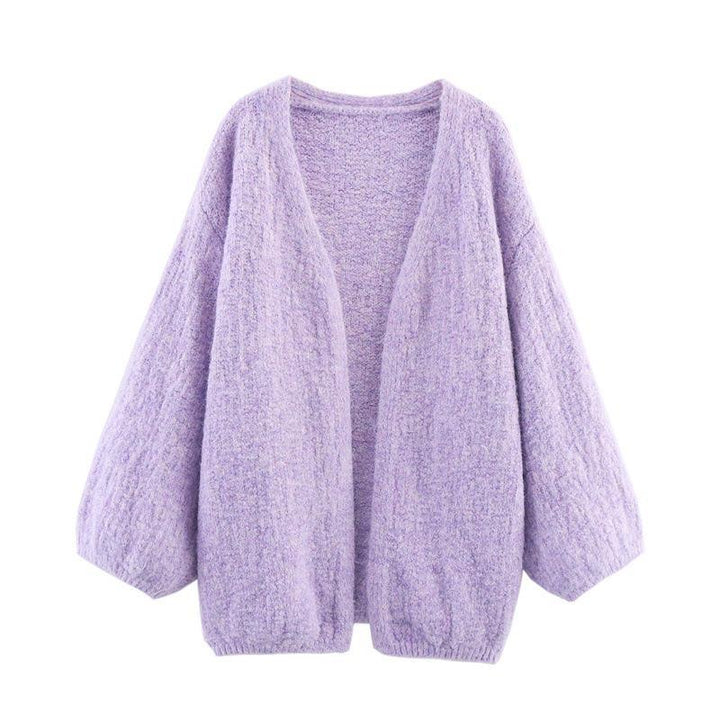 Damen Strickjacke mit weitem Schnitt und modernen Raglanärmeln Drune