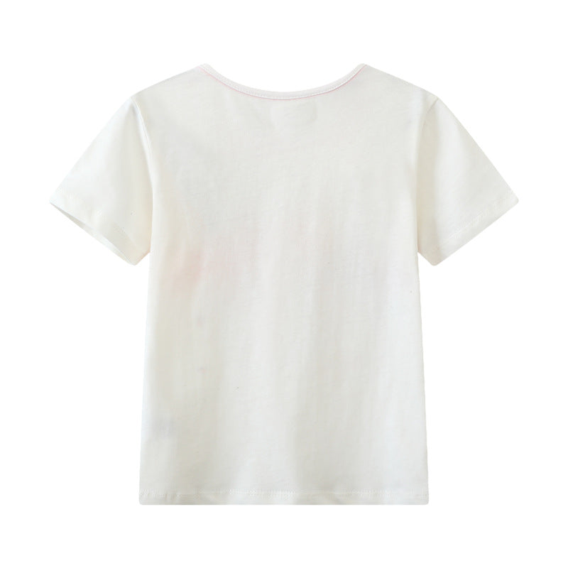 Mädchen T-Shirt mit buntem Flamingo-Design Drune