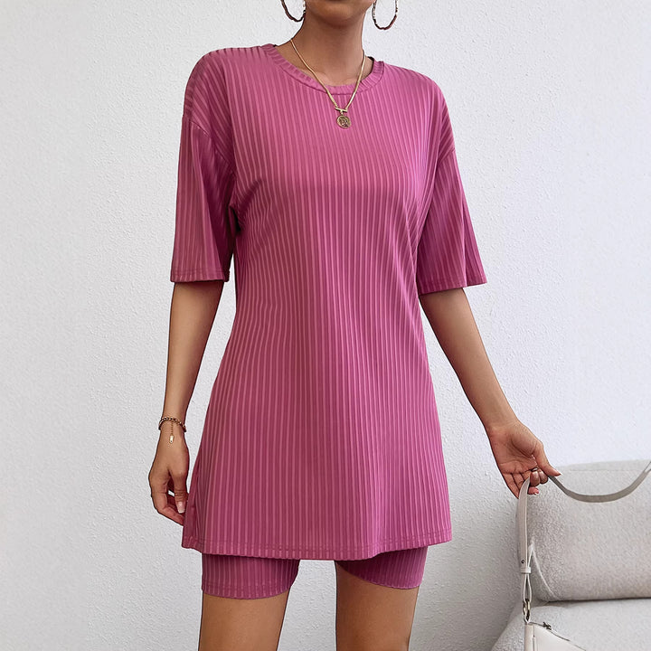 Damen Sportliches Kurzarm-Kleid mit integriertem Radlerhose Drune