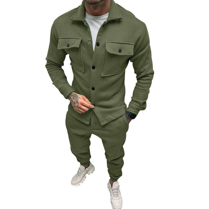 Herren Sportliches Freizeit-Set im lässigen Casual-Look mit funktionalen Taschen Drune