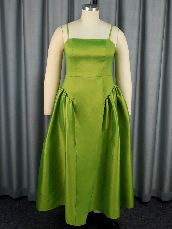 Damen Elegantes A-Linien Maxikleid mit großzügigem Rock Drune