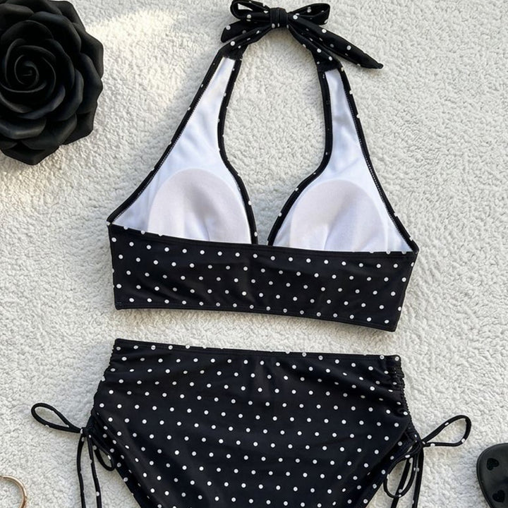 Damen Hochgeschnittener Bikini mit Rüschendetails Drune