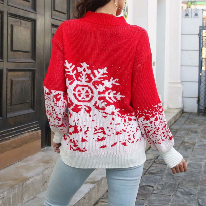 Drune | Pullover Aus Jacquard mit Schneeflocken