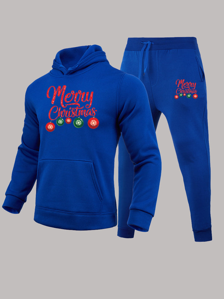 Damen Hoodie und Jogginghose Set mit festlichem Weihnachtsmuster Drune