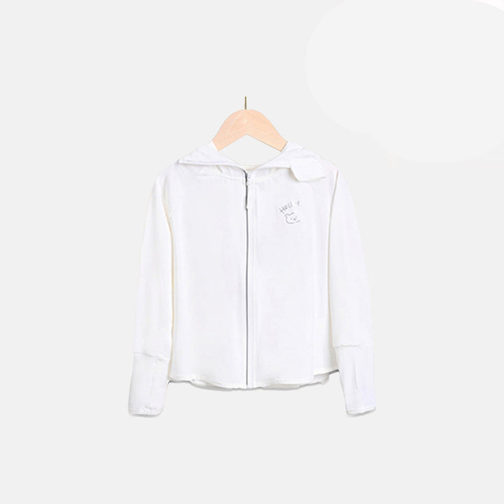 Mädchen Übergangsjacke mit Kapuze und niedlichem Tiermotiv Drune