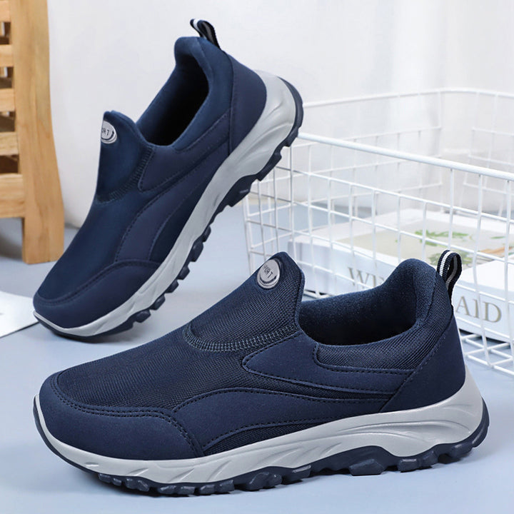 Damen nan sportlicher Slip-On Trekking-Sneaker mit atmungsaktivem Textiloberteil, elastischem Einstieg und profiliertem Outdoor-Laufsohle Drune