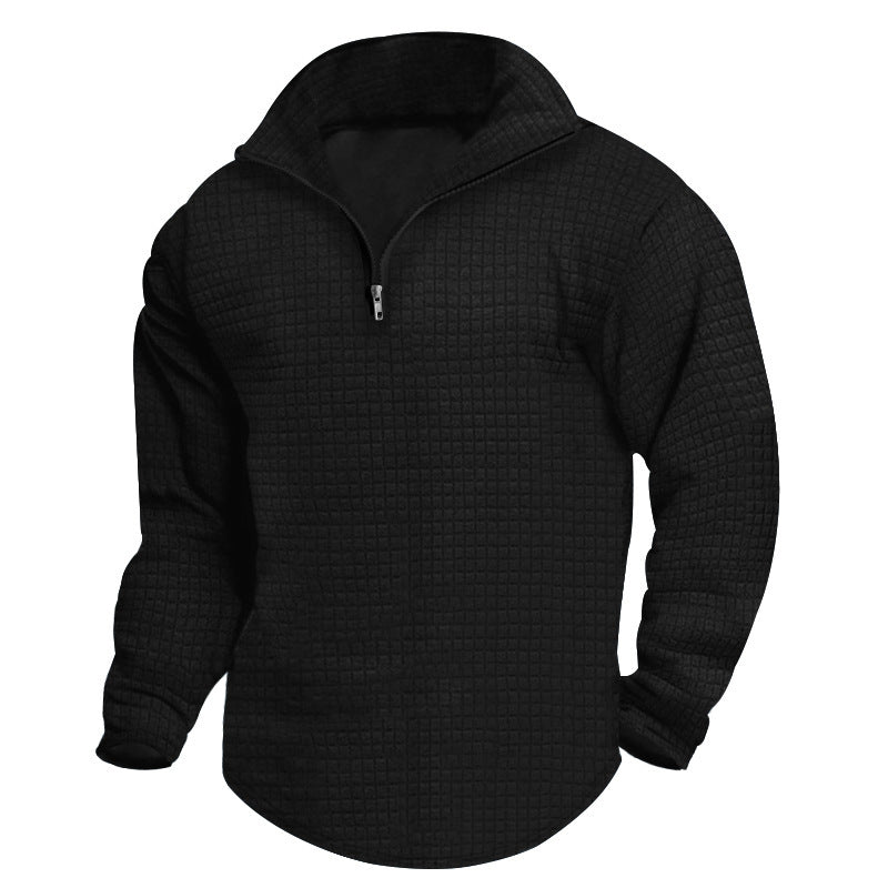 Herren modischer Fleecepullover mit praktischem Reißverschluss und strukturiertem Design Drune