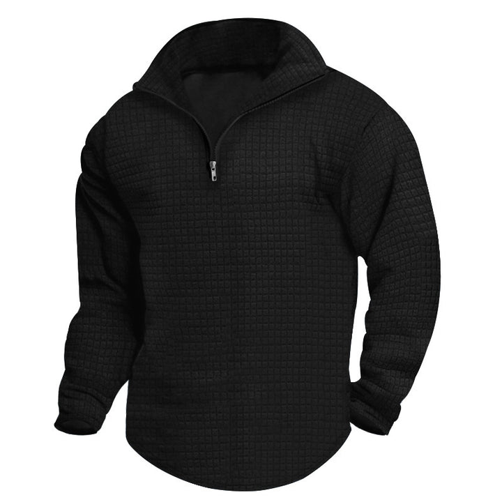 Herren modischer Fleecepullover mit praktischem Reißverschluss und strukturiertem Design Drune