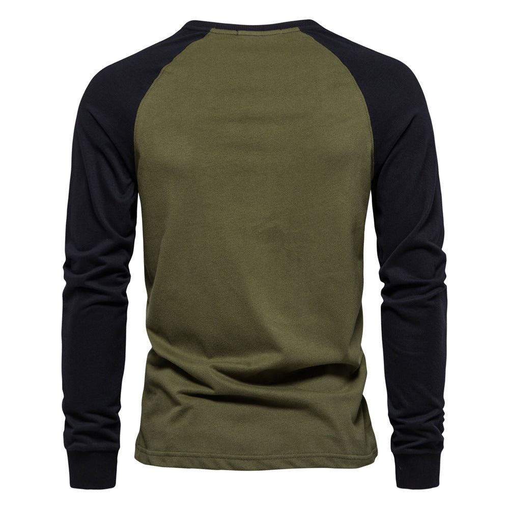 Herren Langarmshirt mit modernem Kontrastdesign und bequemer Passform Drune