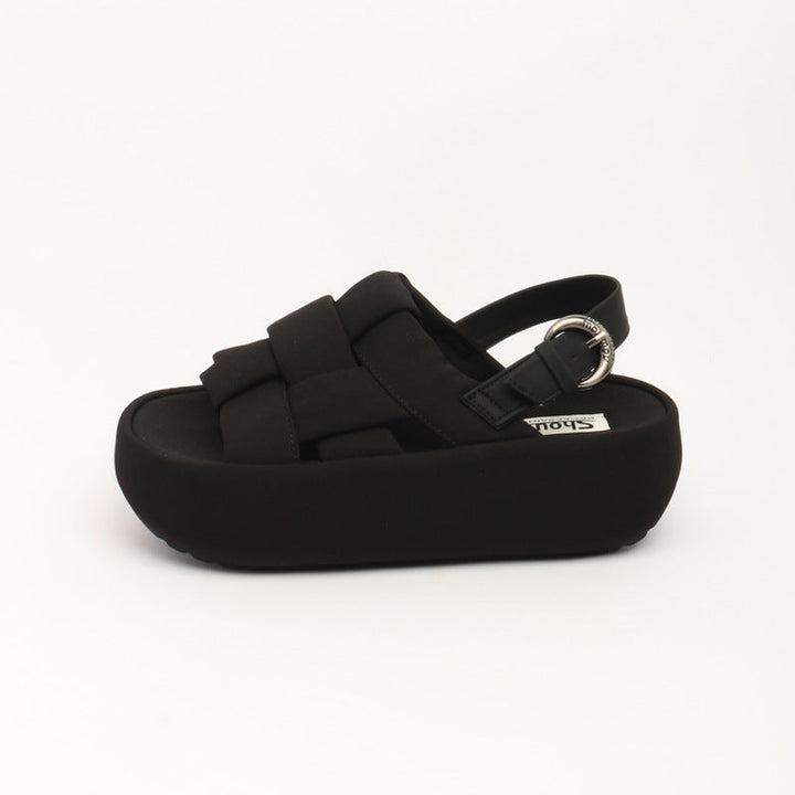 Damen modische Plateau-Sandalen mit elegantem Kreuzriemen und komfortablem Fußbett Drune