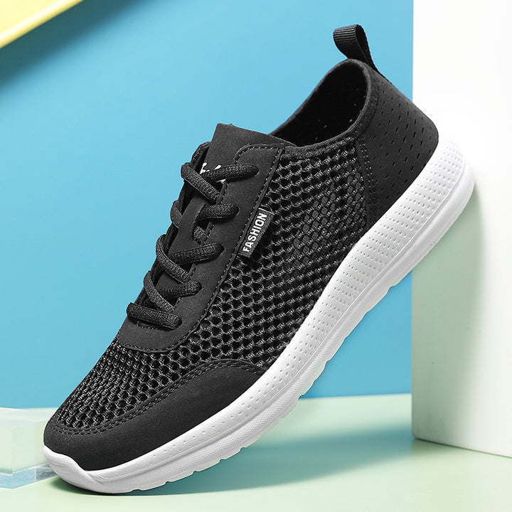 Unisex nan leichter Komfort-Walking-Schuh mit luftigem Wabenmesh, ergonomischer Dämpfungssohle und Zuglasche Drune