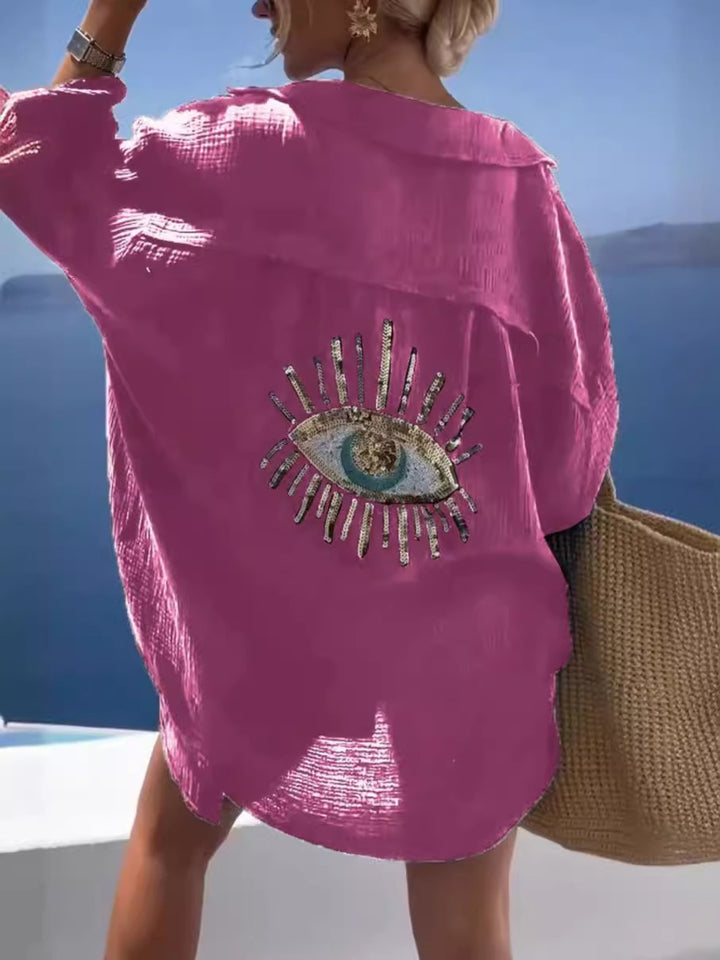 Damen lässige Strandbluse Drune