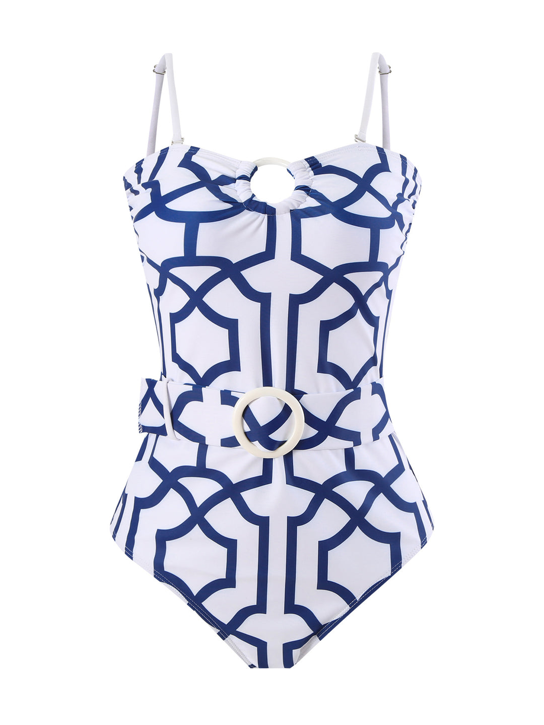 Damen Badeanzug mit elegantem Kimono und raffiniertem Gürtel Drune