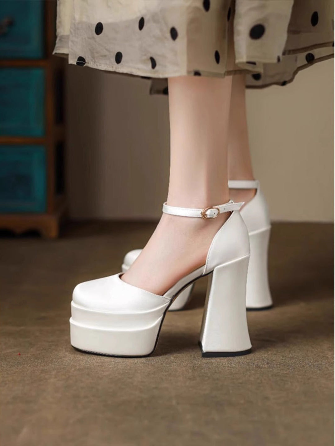 Damen Plateau-High-Heels mit schickem Riemen Drune