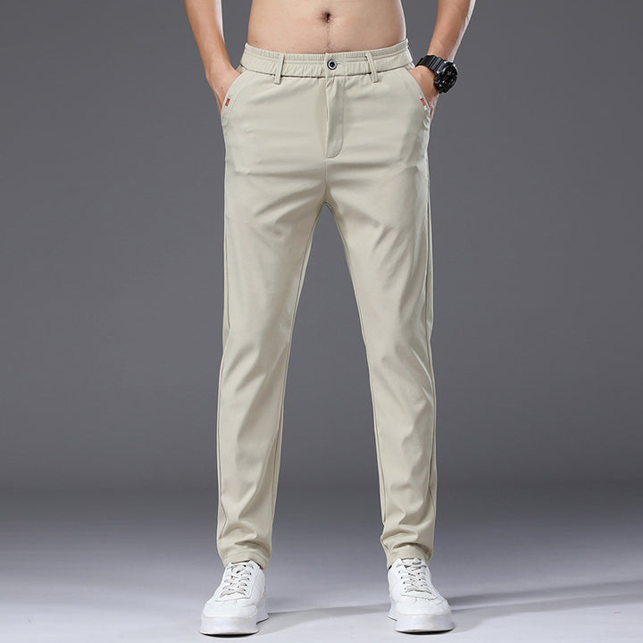 Herren modische und bequeme Chino-Hose mit elastischem Bund Drune