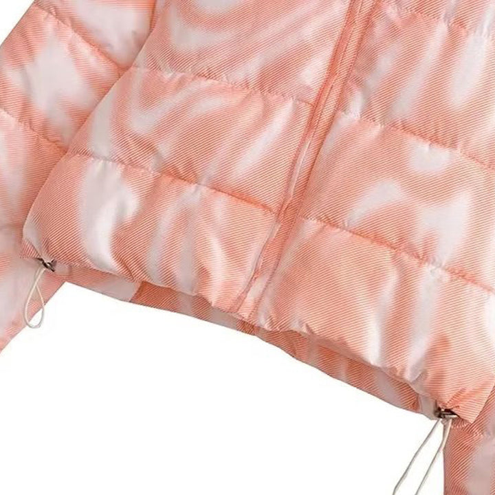 Damen cropped Übergangsjacke mit modernem geometrischen Print und praktischen Taschen Drune