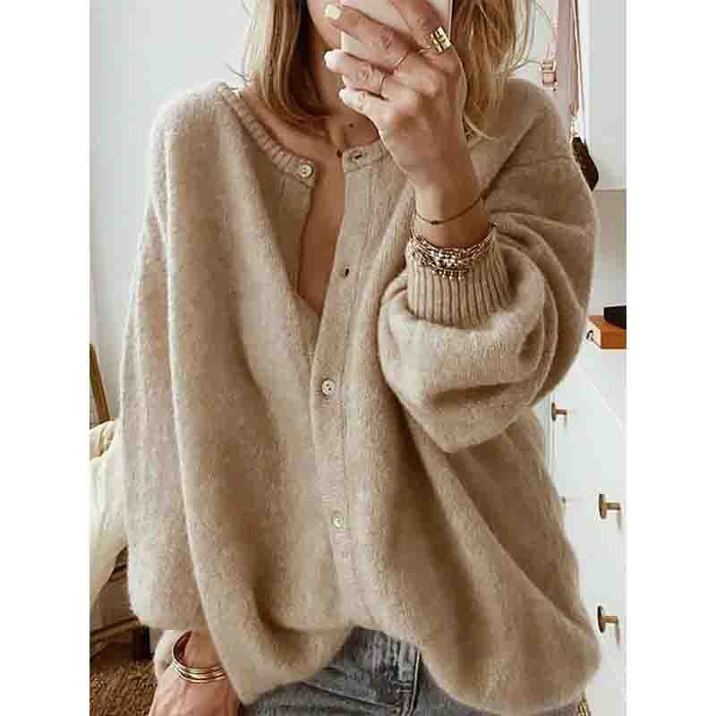 Drune | Elegant long-sleeved knit cardigan