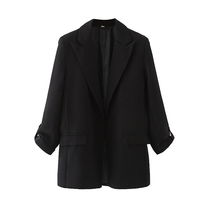 Damen elegante Blazerjacke mit modernem Schnitt und strukturiertem Gewebe Drune
