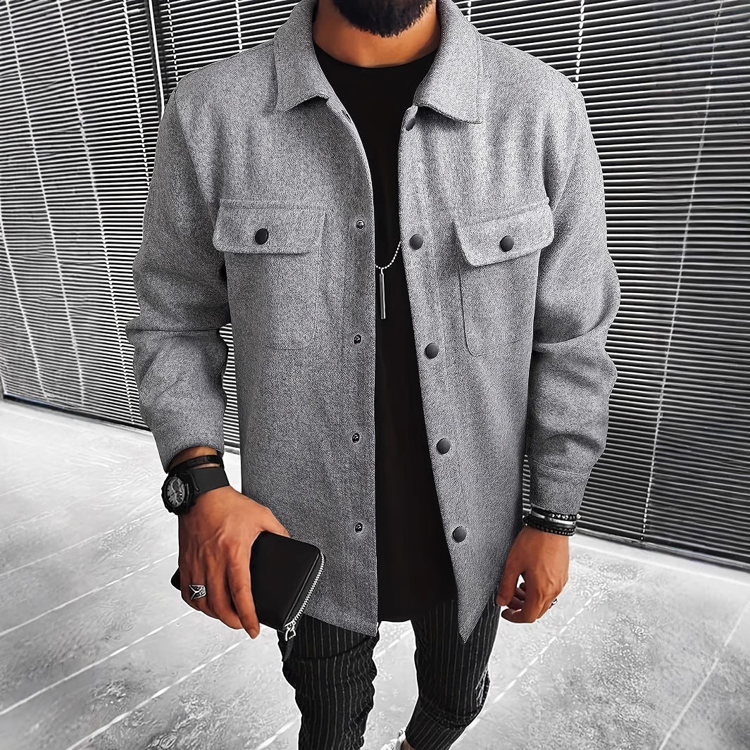 Herren Hemdjacke aus hochwertigem Wollmix Drune