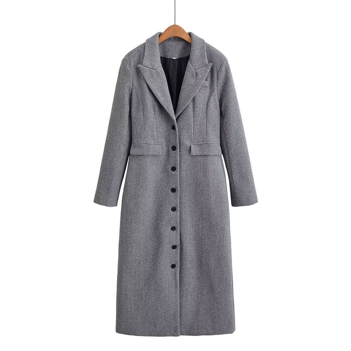 Damen eleganter Bouclé-Mantel Drune