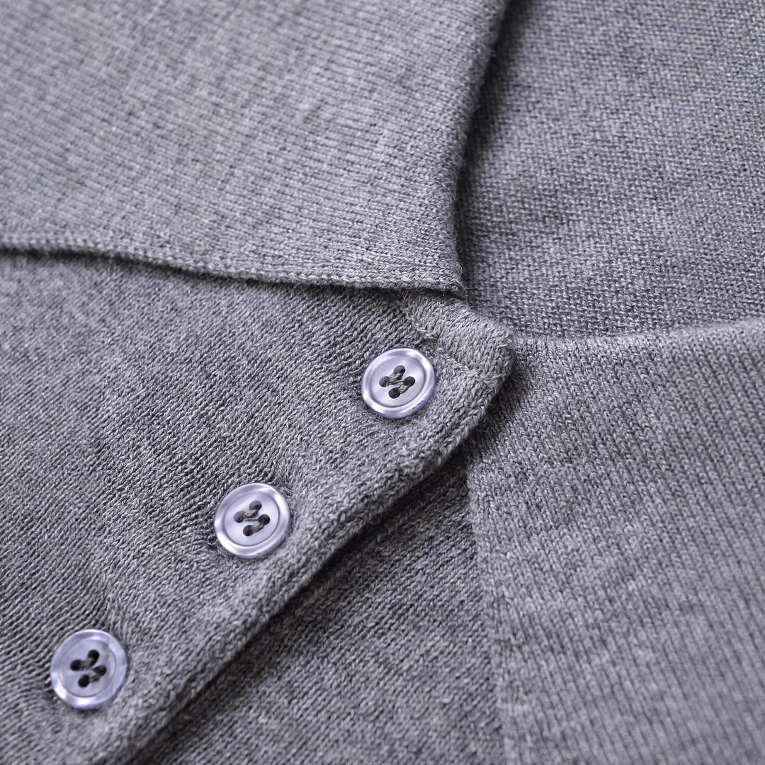 Damen Langarm-Polo mit Knopfleiste und klassischem Kragen Drune